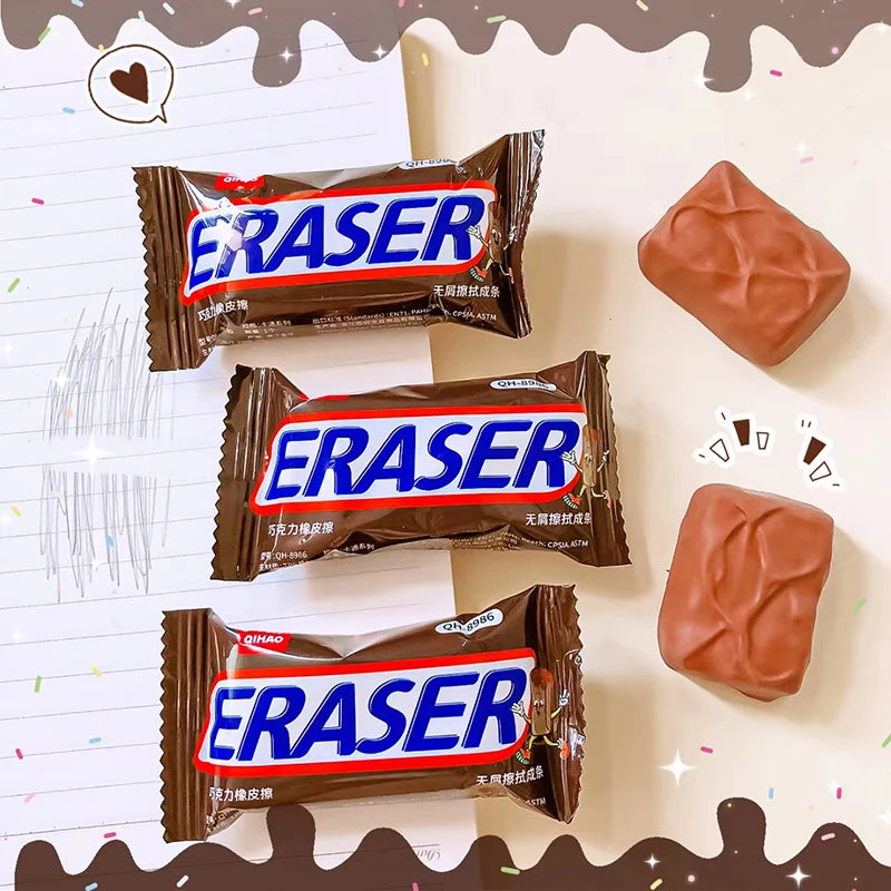 Chocolate Erasers Cute Kawaii School Stationery Supplies Office Items