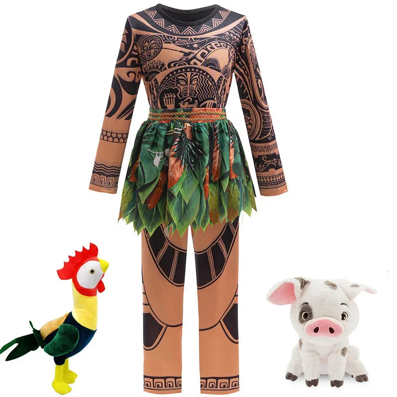 Maui Costume For Kids Boys Tattoo Pants Outfit
