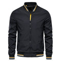 Men's Bomber Jacket Casual Solid Color Autumn Baseball Outerwear