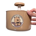 Capybara Pen Holder Rotating 4 Grid Large Capacity Desktop Organizer