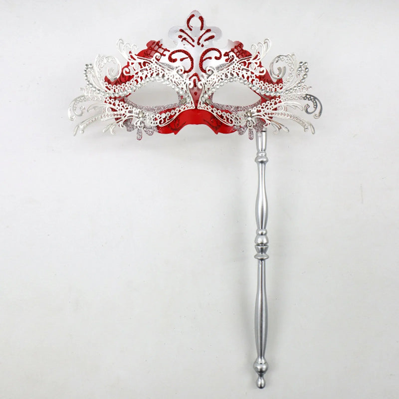 Venetian Masquerade Mask With Holding Stick For Womens Party