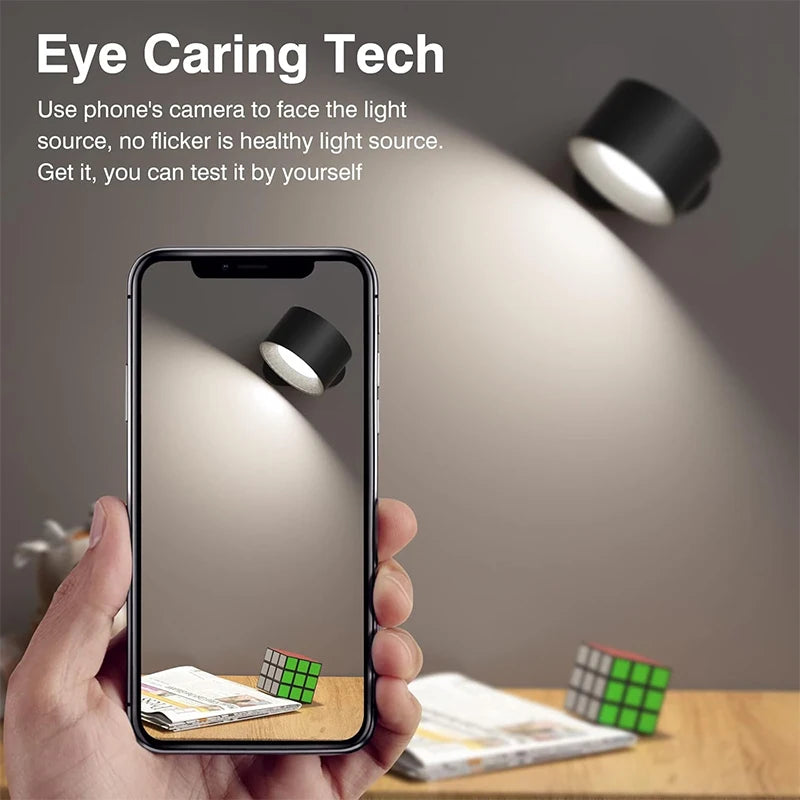 LED Wall Lamp Touch Control USB Rechargeable Wireless Night Light