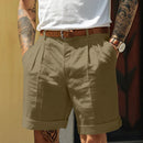 Korean Style Men's Summer Shorts Breathable Solid Color Streetwear