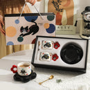 Ceramic Coffee Cup With Plate Gift Box Set For Couples