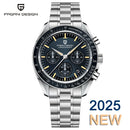 PAGANI DESIGN Moonwatch Quartz Chronograph Stainless Steel Waterproof Watch
