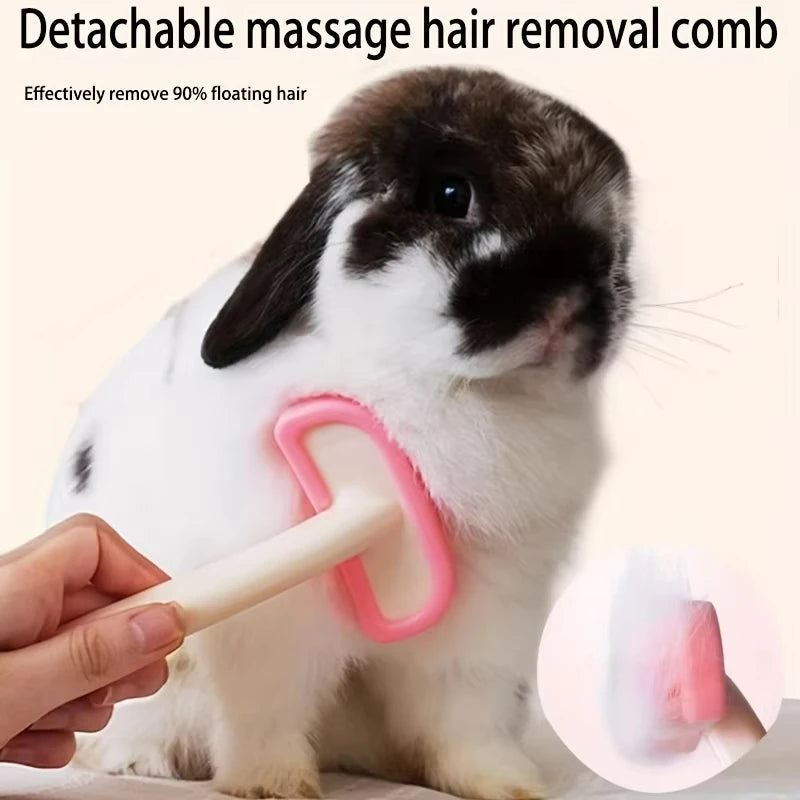 Rabbit Massage Hair Removal Comb Detachable Grooming Brush For Pets