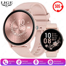 LIGE Smartwatch Bluetooth Call Fitness Heart Rate Monitor For Android IOS