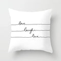 Black And White Geometric Cushion Cover Cube Letter Print Sofa Pillow