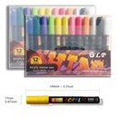 12-60 Colors Acrylic Paint Markers 2-3mm Tip Waterproof Art Pens