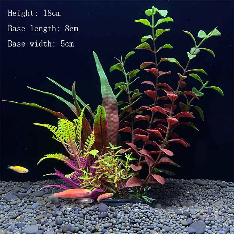 Artificial Aquarium Plants Green Plastic Underwater Fish Tank Decor