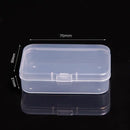 Mini Translucent Storage Box Rectangular Dustproof Jewelry Case Container