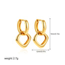Twisted Circle Hoop Earrings Gold Plated Double Geometric Mini Hoops