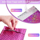 50Pcs Holographic Bubble Mailer Rose Red Padded Envelopes For Shipping