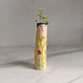 Bohemian Girl Face Resin Art Sculpture Vase For Indoor Decoration