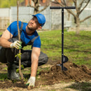 Manual Garden Auger Drill With 6 Inch Spiral Bit And Steel Handle