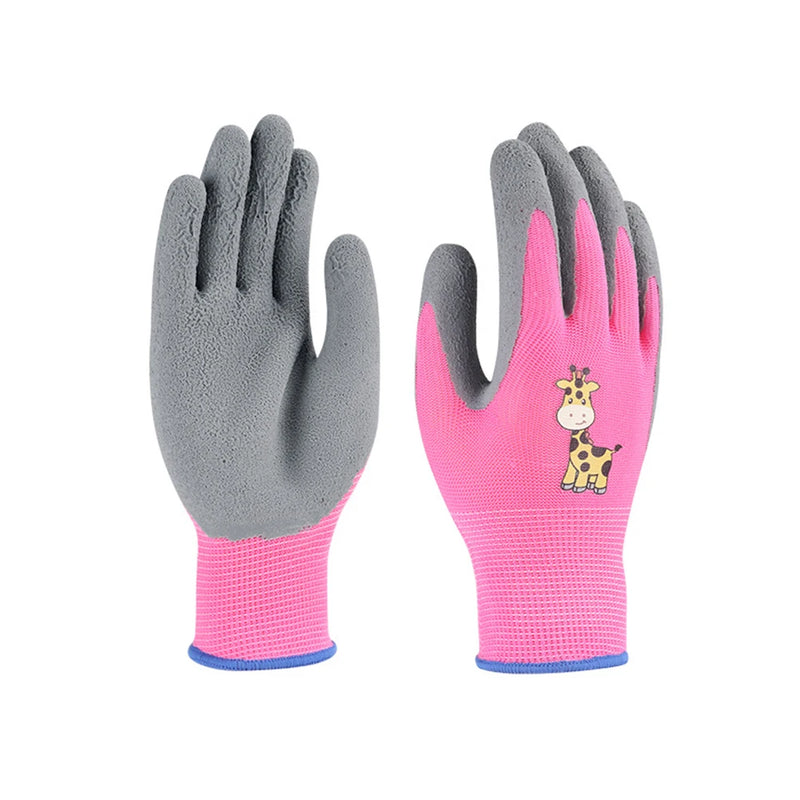 Children Protective Gloves Nitrile Cartoon Thickened Wear-Resistant Pair