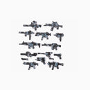 WWII Military Building Blocks Toy Soldier Figure With Machine Gun Mortar