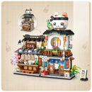 Street View Series Building Blocks Izakaya Shaved Ice Coffee Shop Model