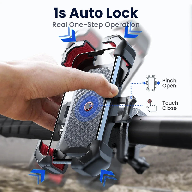 Rgnae Universal Bike Phone Holder 360 Degree Shockproof Mobile Stand