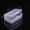 Mini Translucent Storage Box Rectangular Dustproof Jewelry Case Container