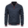 Men's Bomber Jacket Casual Solid Color Autumn Baseball Outerwear