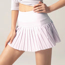 Women's High Waisted Running Skorts Pleated Sports Mini Skirt