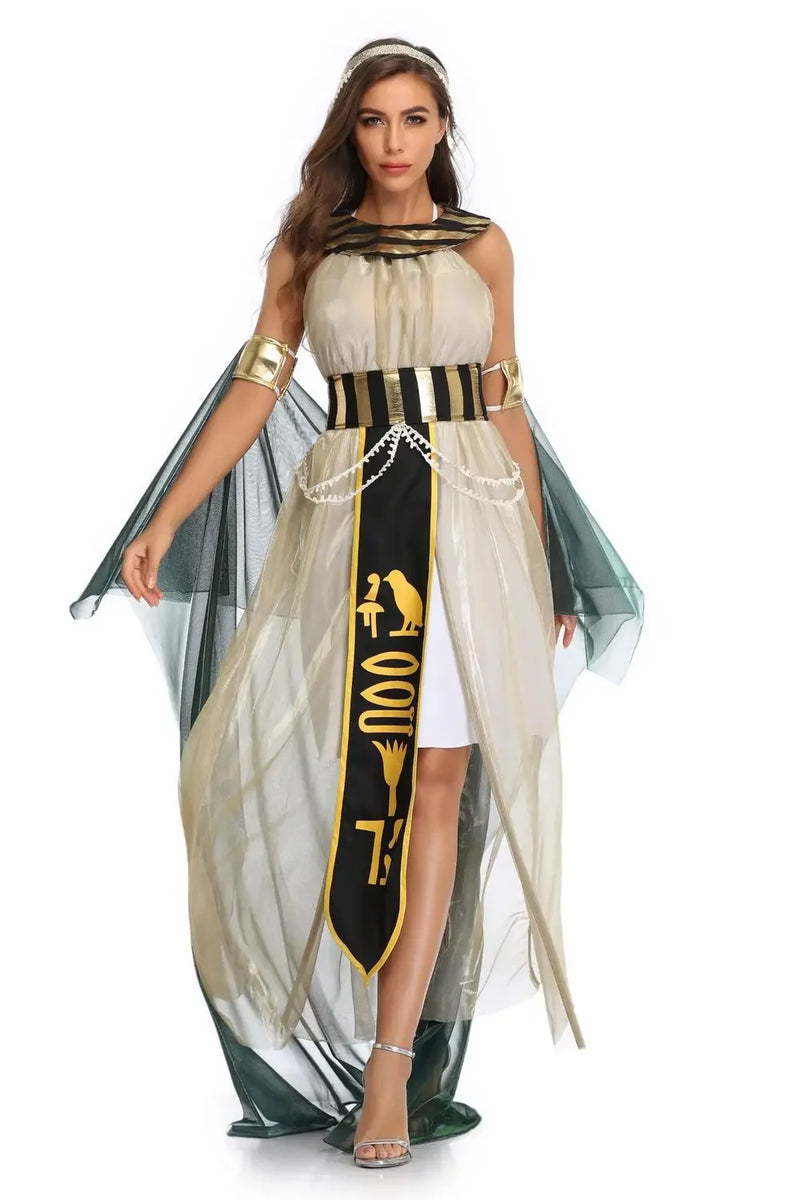 Egyptian Pharaoh Queen Costume For Halloween Stage Opera Performance