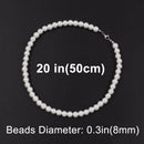 Artificial White Pearl Necklace Elegant Beaded Choker For Men Women