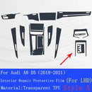 Audi A8 Center Console Protective Film Transparent TPU Scratch Guard