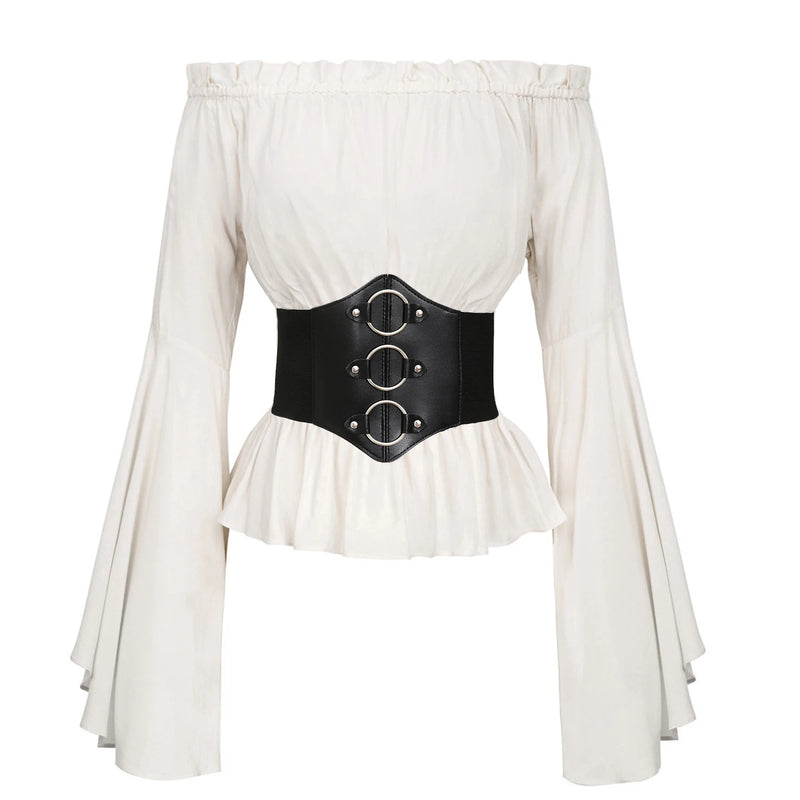 Boho Blouse Renaissance Peasant Off Shoulder Medieval Corset Top
