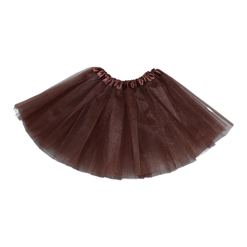 Kids Ballet Skirt Elastic Mesh Tutu Gymnastics Dance Dress
