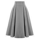 Tulle Skirt Women High Waist Pleated A Line With Pockets
