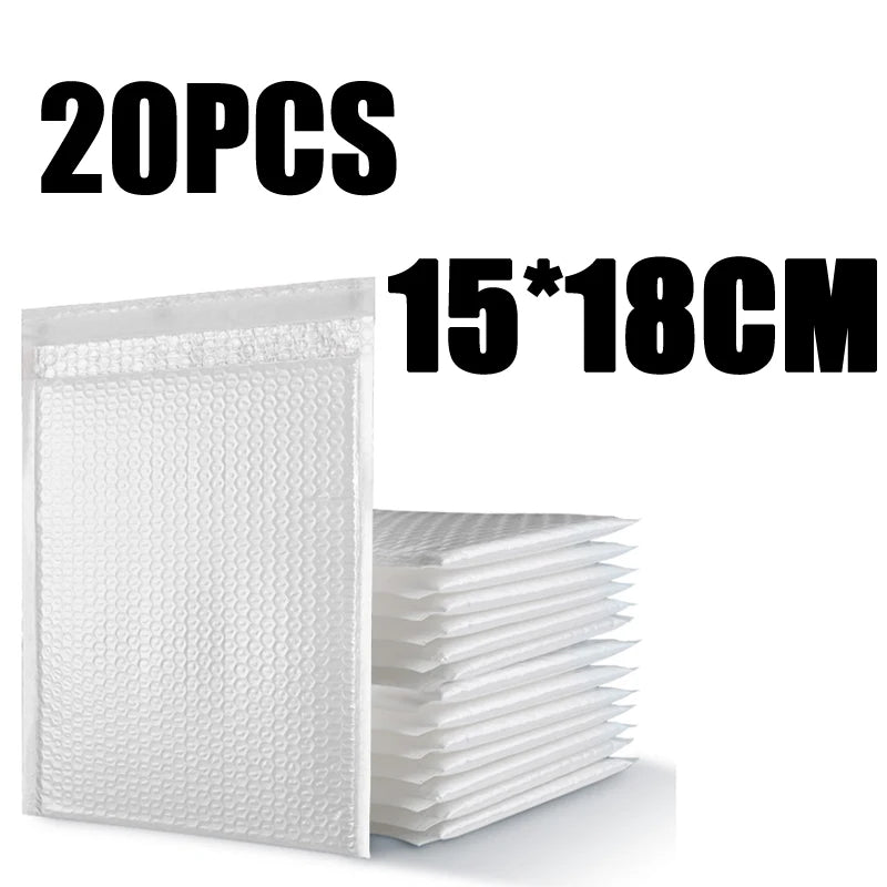 10Pcs White Bubble Mailer Envelope Self Seal Shipping Bags