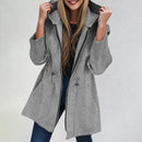 Women Hooded Sweatshirt Jacket Long Sleeve Zip Up Oversized Outdoor