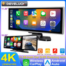 10 Inch 4K Dash Cam Car DVR Dual Lens Wireless Carplay GPS