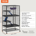 SucceBuy Large Ferret Cage Rolling Metal 4-Tier Small Animal Cage