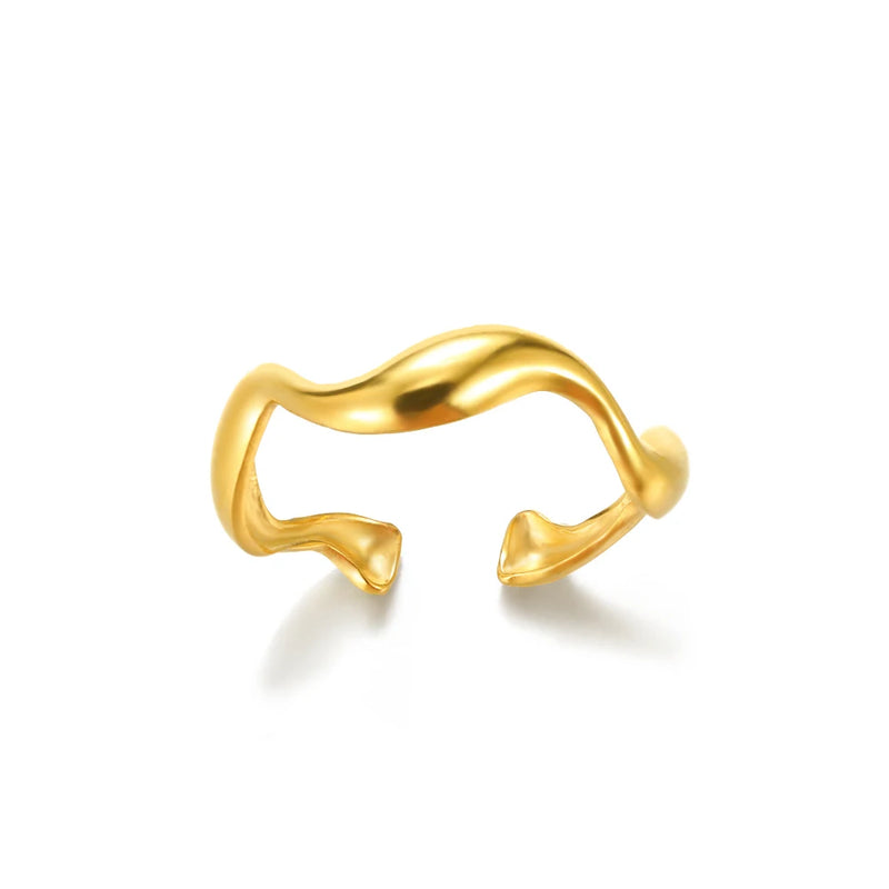 316L Stainless Steel Rings For Women Gold Color Classic Wedding Couple Rings