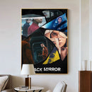 B-BLACK Mirror Wall Poster Self Adhesive For Bedroom Living Room Office