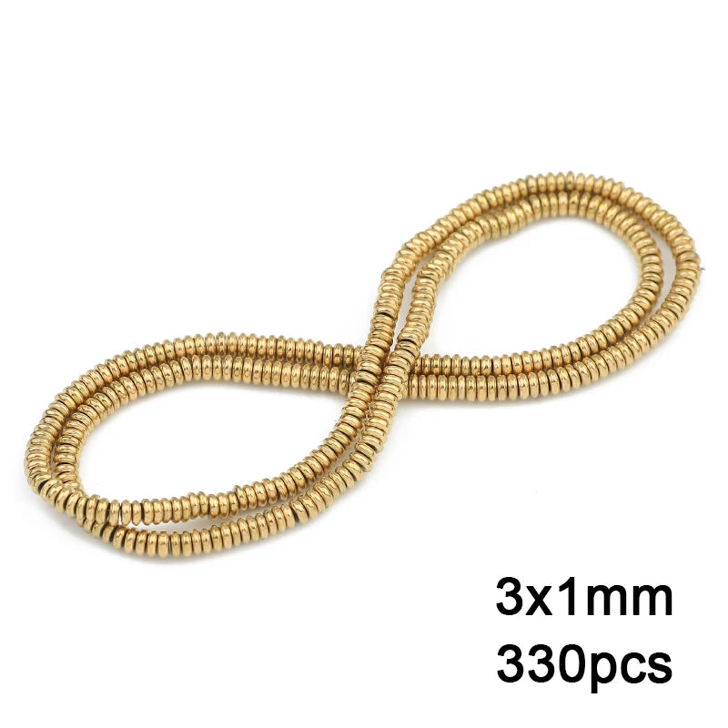 Gold Plated Hematite Beads Star Heart Shapes Loose Jewelry Beads