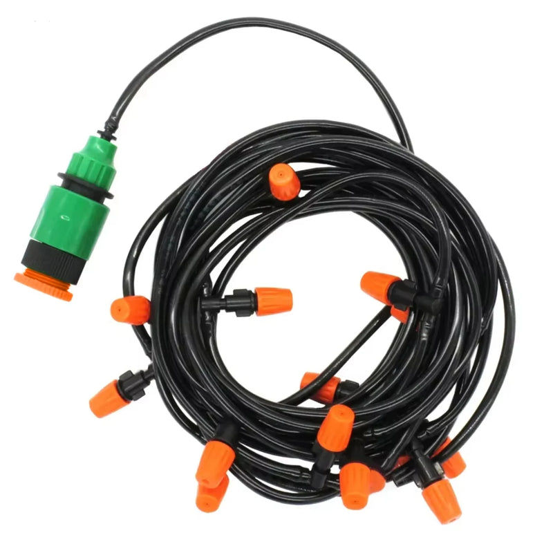 Fog Nozzles Irrigation Kit Garden Misting System With Hose Connector
