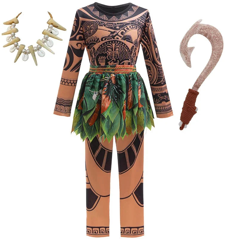 Maui Costume For Kids Boys Tattoo Pants Outfit