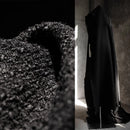 Black Tweed Fabric Thick Wool Texture For Coat Dress Sewing