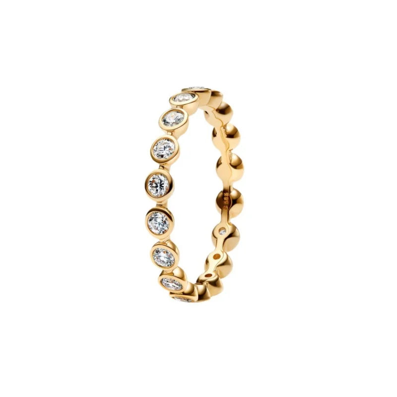 Disney Pink Bow Heart Ring Sparkling Double Heart Design For Women