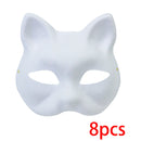 DIY Cat Face Mask Set Paintable Blank Masks For Party Cosplay