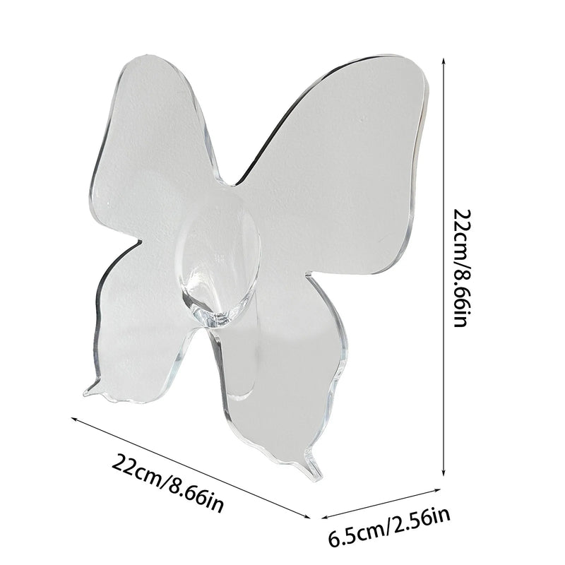 Transparent Acrylic Butterfly Vase Decorative Glass Garden Figurine