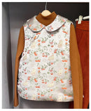 Persimmon Blessing Cat Pattern National Style Brocade Fabric DIY