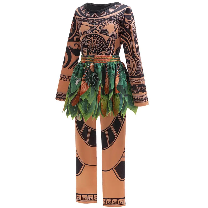 Maui Costume For Kids Boys Tattoo Pants Outfit