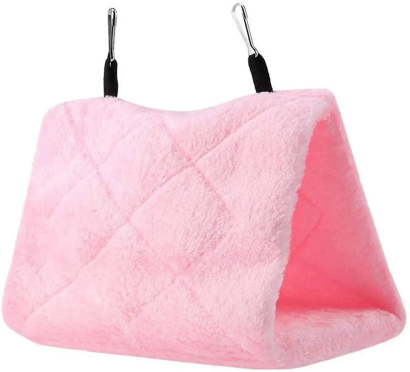 Soft Plush Bird Hammock Parrot Nest Hut Tent Hanging Bed