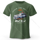 Custom Car Club T-Shirt Embossed Logo 100% Cotton Unisex Tee