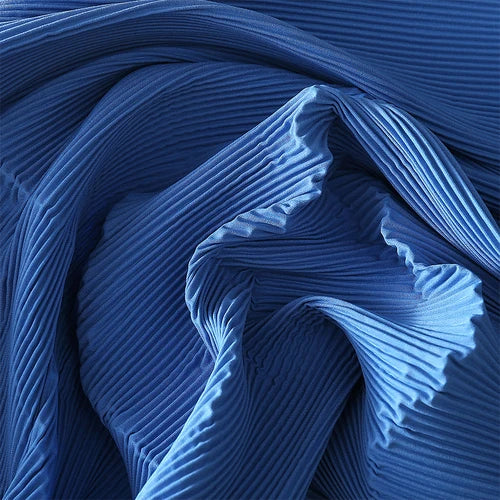 Pleated Fabric Soft Polyester Textile For Wedding Decor Sewing